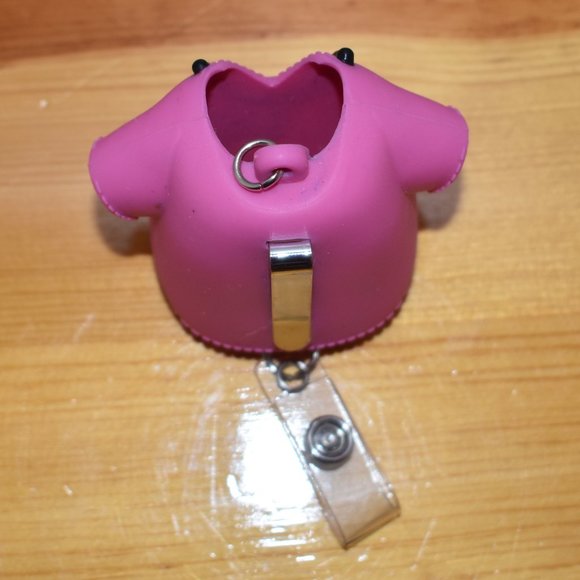 Pre-Owned Pink medical Scrub Field Hand Sanitizer Case Pocket Holder W/ Clip - Picture 7 of 10